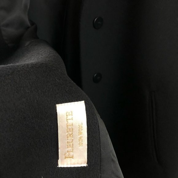 New Fleurette Black Stand Collar Wool Plus Coat 20 - Picture 10 of 14